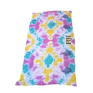 Fiji Tie Dye Beach Cover Pink Yellow Blue 66inch by 40inch